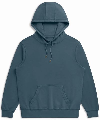 Am image of a Custom Original Favorites Organic Cotton French Terry Hooded Sweatshirt in Seaside!