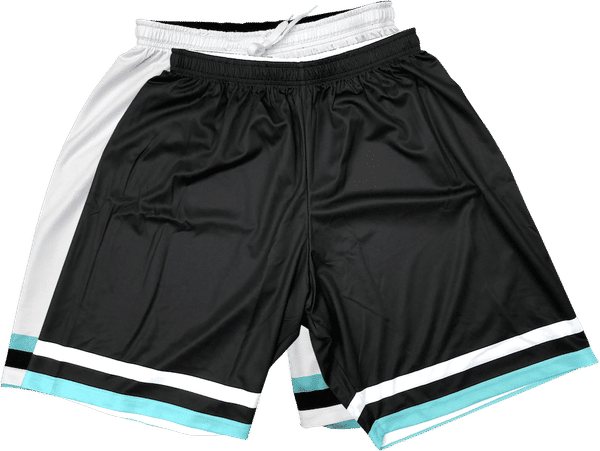 Am image of a Custom Sublimated Mens Basketball Reversible Shorts in Full Colour Sublimation!