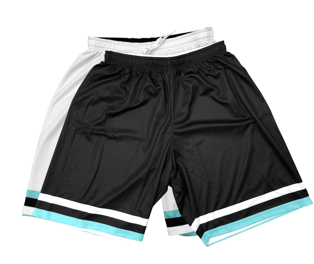 Custom Sublimated Mens Basketball Reversible Shorts - Coastal Reign