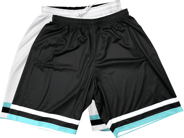 Am image of a Custom Sublimated Mens Basketball Reversible Shorts in Full Colour Sublimation!