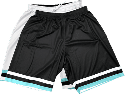 Am image of a Custom Sublimated Youth Boys Basketball Reversible Shorts in Full Colour Sublimation!