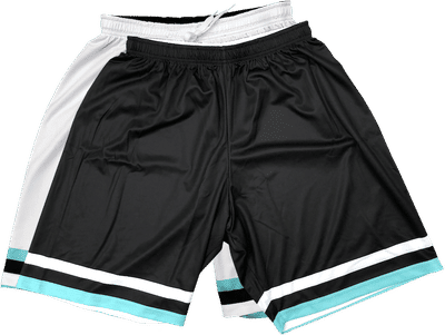 Am image of a Custom Sublimated Womens Basketball Reversible Shorts in Full Colour Sublimation!