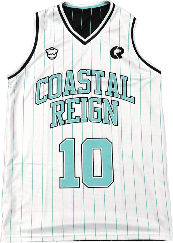 Am image of a Custom Sublimated V Neck Racerback Womens Basketball Jersey in Full Colour Sublimation!