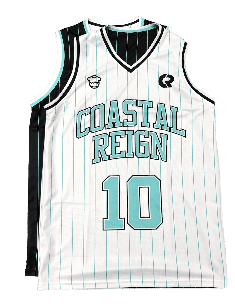 Custom Sublimated V Neck Racerback Womens Reversible Basketball Jersey -  Coastal Reign