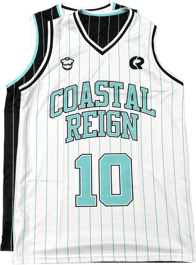 Am image of a Custom Sublimated Reversible V Neck Youth Basketball Jersey in Full Colour Sublimation!