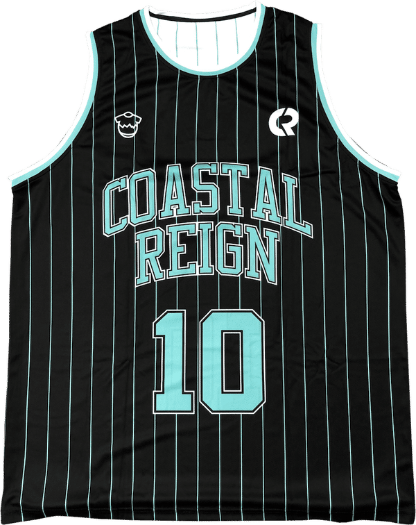 Am image of a Custom Sublimated Crew Neck Basketball Jersey in Full Colour Sublimation!