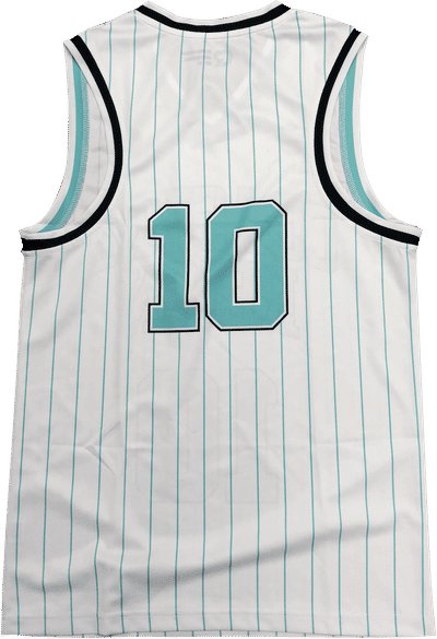 Am image of a Custom Sublimated V Neck Racerback Womens Basketball Jersey in Full Colour Sublimation!