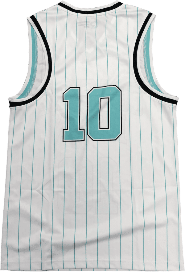 Am image of a Custom Sublimated V Neck Racerback Youth Girls Reversible Basketball Jersey in Full Colour Sublimation!