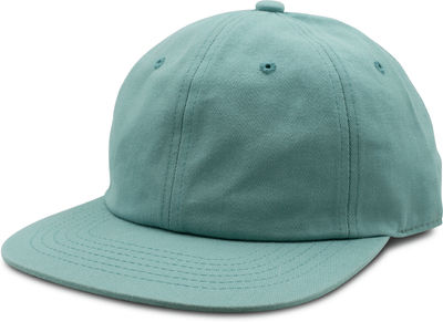 Am image of a Custom Nissi Washed Cotton Flat Bill Cap in Dark Mint!