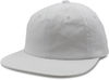 Am image of a Custom Nissi Washed Cotton Flat Bill Cap in White!