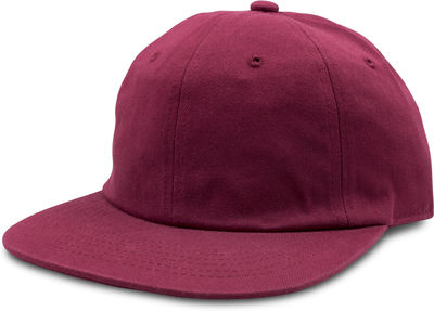 Am image of a Custom Nissi Washed Cotton Flat Bill Cap in Wine!