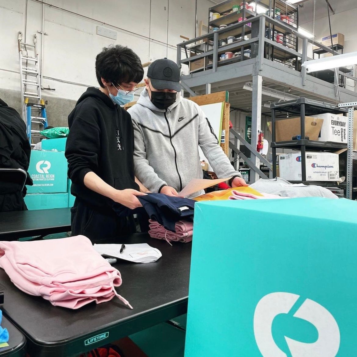 An image of our staff double checking orders
