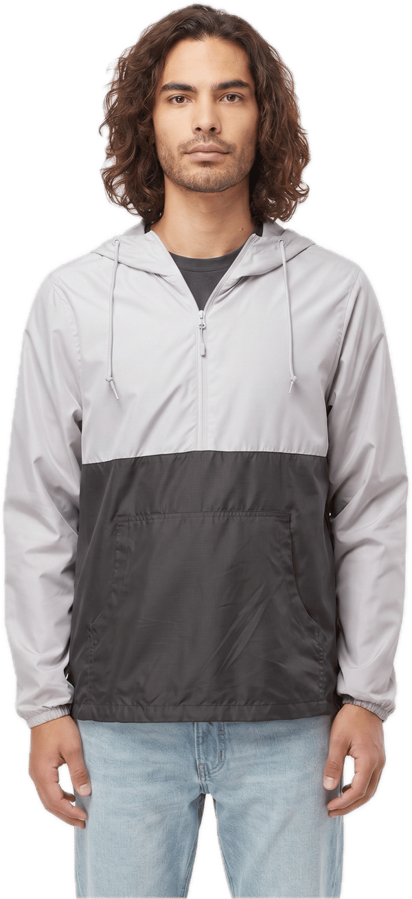 An image of a Custom Independent Trading Co. Lightweight Windbreaker Pullover Jacket!