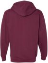 Am image of a Custom INDEPENDENT TRADING CO ADULT MIDWEIGHT ZIP HOODED SWEATSHIRT in Maroon!