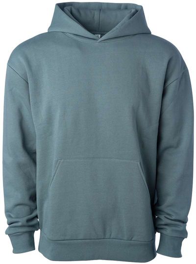 Am image of a Custom Independent Trading Co Avenue Pullover Hooded Sweatshirt in Blue Magic!