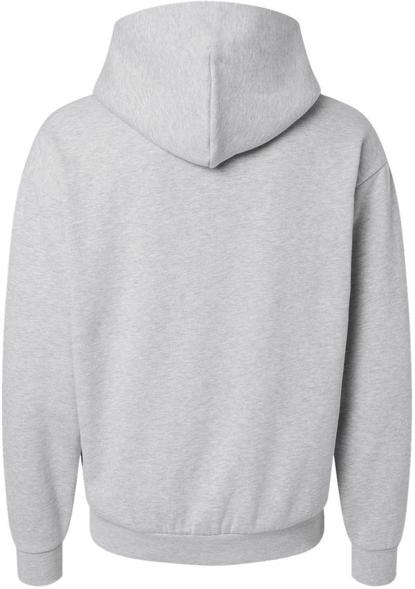 Am image of a Custom Independent Trading Co Avenue Pullover Hooded Sweatshirt in Grey Heather!