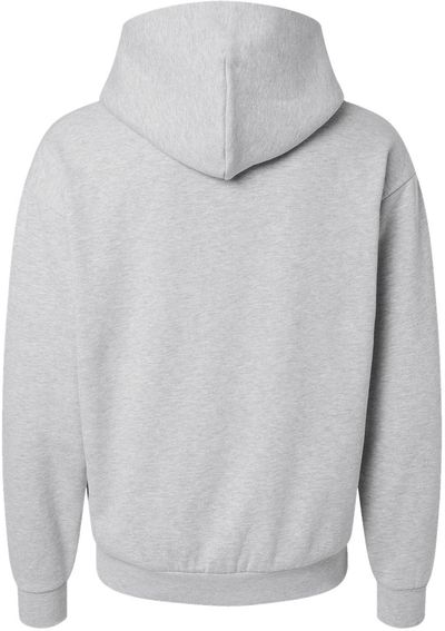 Am image of a Custom Independent Trading Co Avenue Pullover Hooded Sweatshirt in Grey Heather!