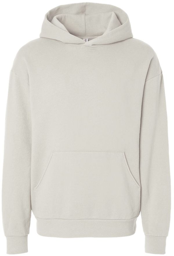 Am image of a Custom Independent Trading Co Avenue Pullover Hooded Sweatshirt in Ivory!