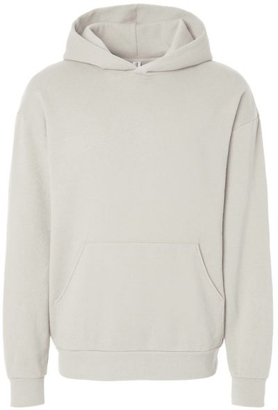 Am image of a Custom Independent Trading Co Avenue Pullover Hooded Sweatshirt in Ivory!