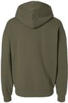Am image of a Custom Independent Trading Co Avenue Pullover Hooded Sweatshirt in Olive!