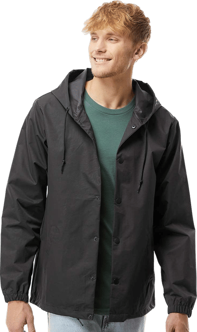 Custom Independent Trading Co Hooded Water Resistant Windbreaker Jacket -  Coastal Reign