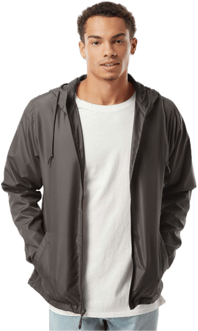 An image of a Custom Independent Trading Co Lightweight Windbreaker Full Zip Jacket!