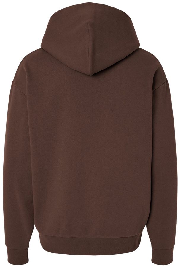 Am image of a Custom Independent Trading Co Mainstreet Hooded Sweatshirt in Brown!