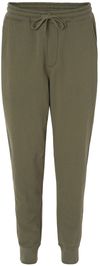 An image of a Custom Independent Trading Co Midweight Fleece Pants in Army!
