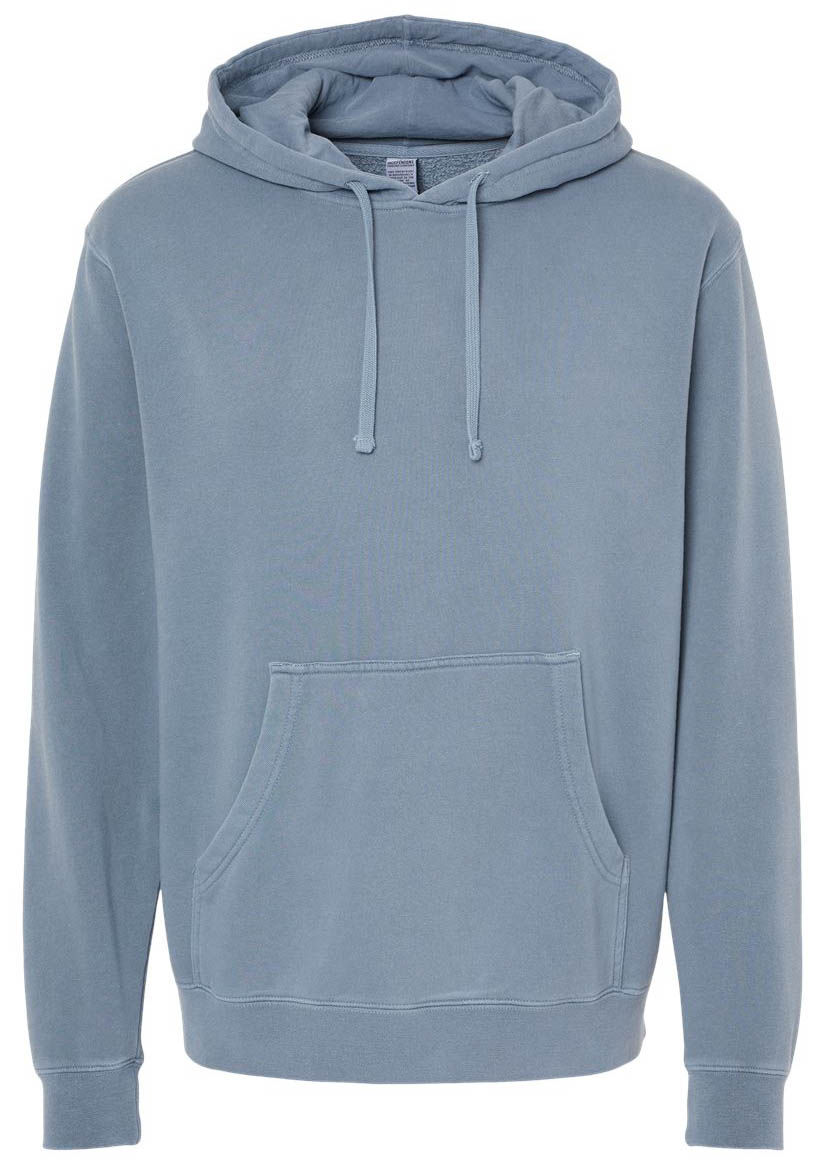 Independent Trading Co Pigment Dyed Hooded Sweatshirt in Pigment Slate Blue
