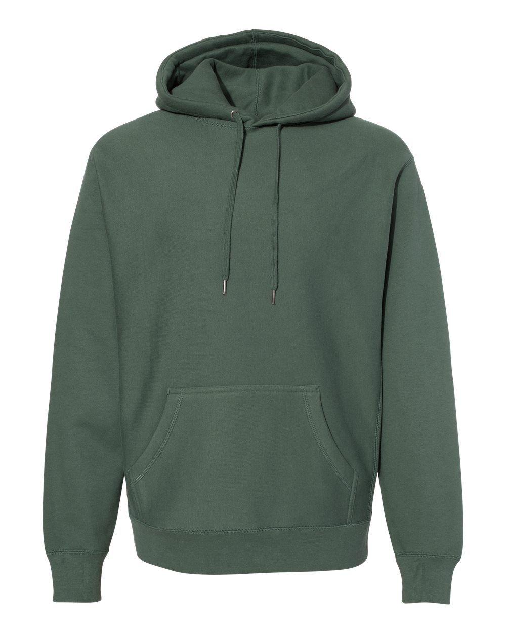 Independent Trading Co Premium Heavyweight Cross Grain Hoodie in Alpine Green