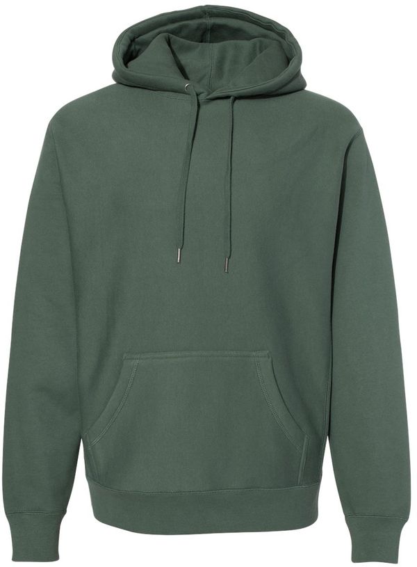 An image of a Custom Independent Trading Co Premium Heavyweight Cross Grain Hoodie in Alpine Green!