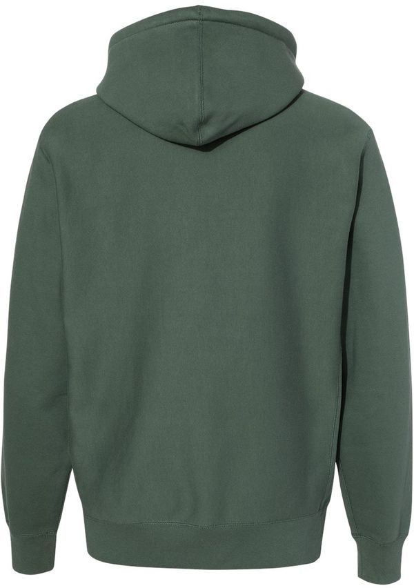 An image of a Custom Independent Trading Co Premium Heavyweight Cross Grain Hoodie in Alpine Green!