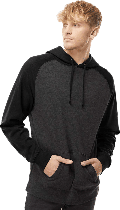 An image of a Custom Independent Trading Co Raglan Hooded Pullover Sweatshirt!