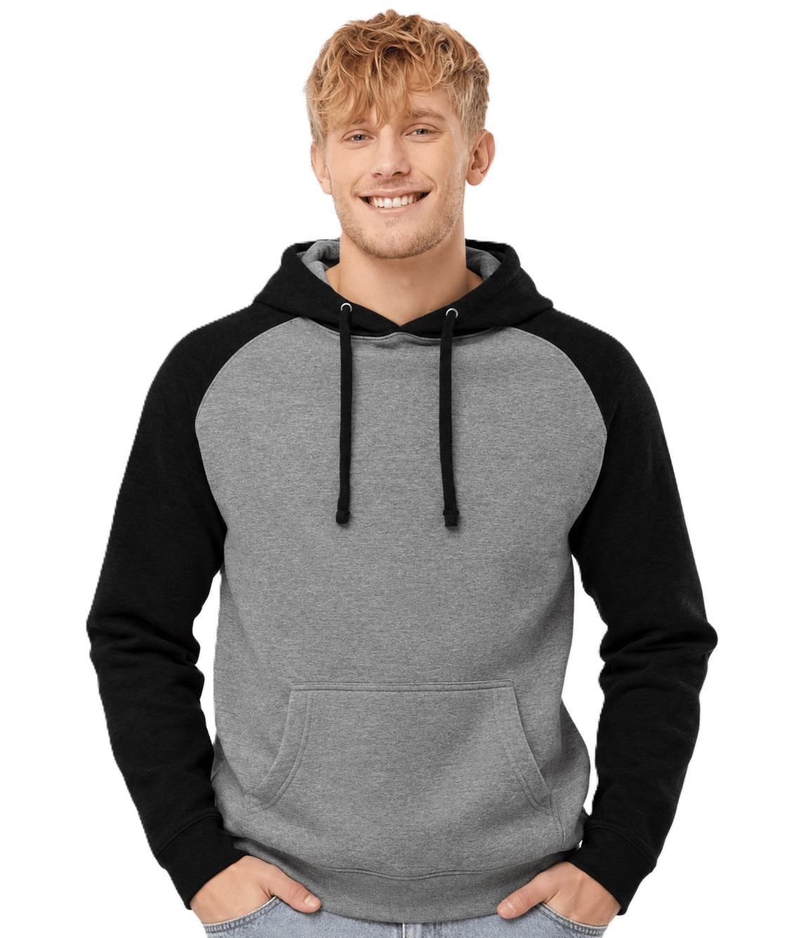 Independent Trading Co Raglan Hooded Pullover Sweatshirt