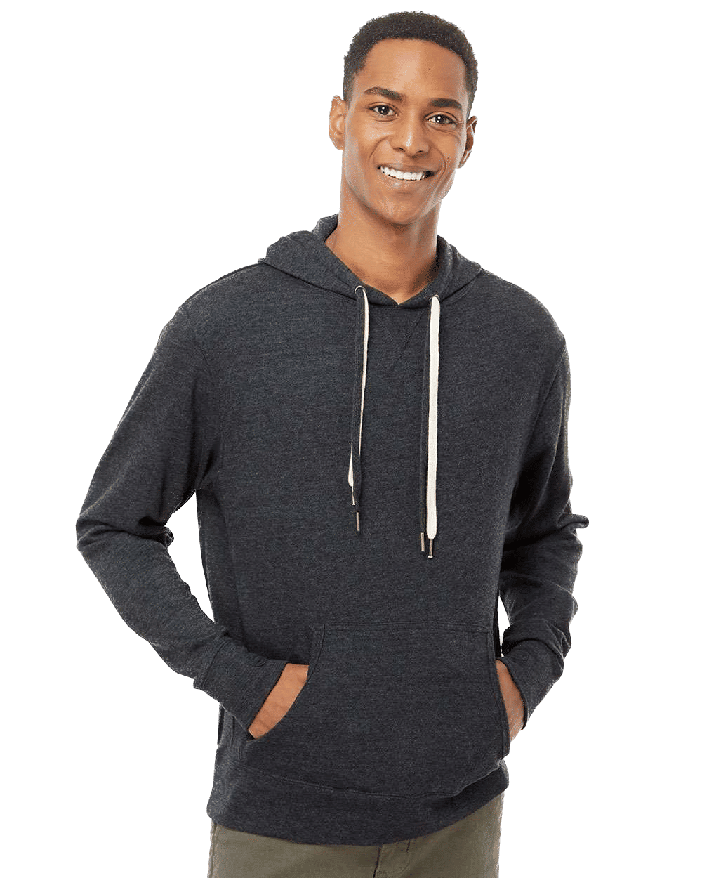 Independent Trading Co Unisex Heather French Terry Hooded Pullover