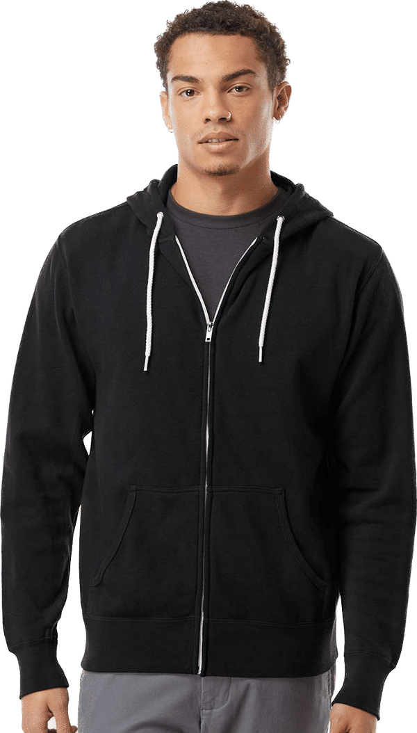 An image of a Custom Independent Trading Co Unisex Lightweight Full Zip Hooded Sweatshirt!