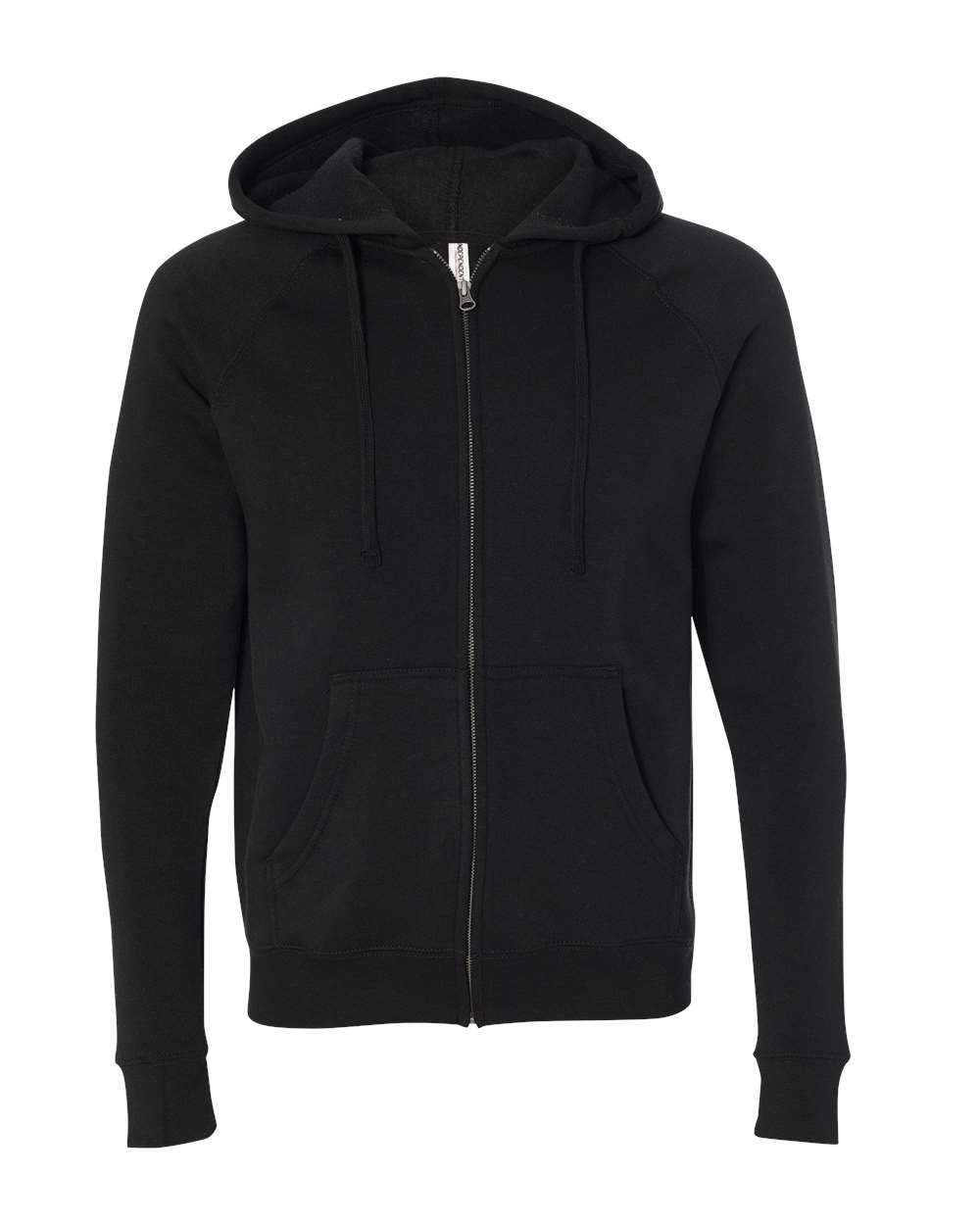 Independent Trading Co Unisex Special Blend Zip Hooded Sweatshirt in Black