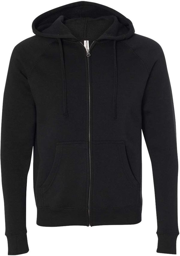 An image of a Custom Independent Trading Co Unisex Special Blend Zip Hooded Sweatshirt in Black!