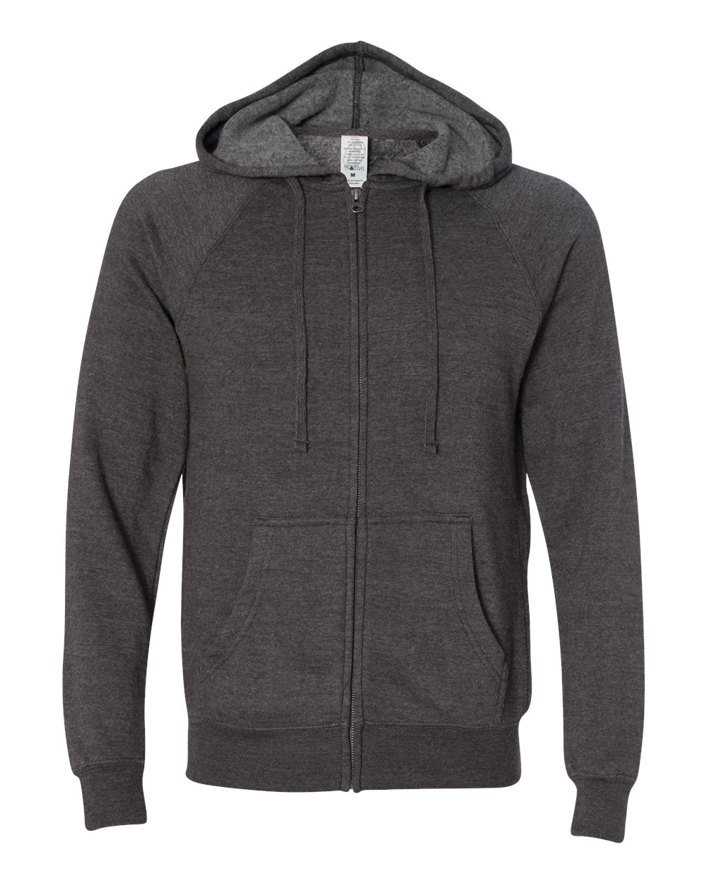 Independent Trading Co Unisex Special Blend Zip Hooded Sweatshirt in Carbon Charcoal Heather