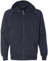 An image of a Custom Independent Trading Co Unisex Special Blend Zip Hooded Sweatshirt in Classic Navy!