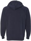 An image of a Custom Independent Trading Co Unisex Special Blend Zip Hooded Sweatshirt in Classic Navy!