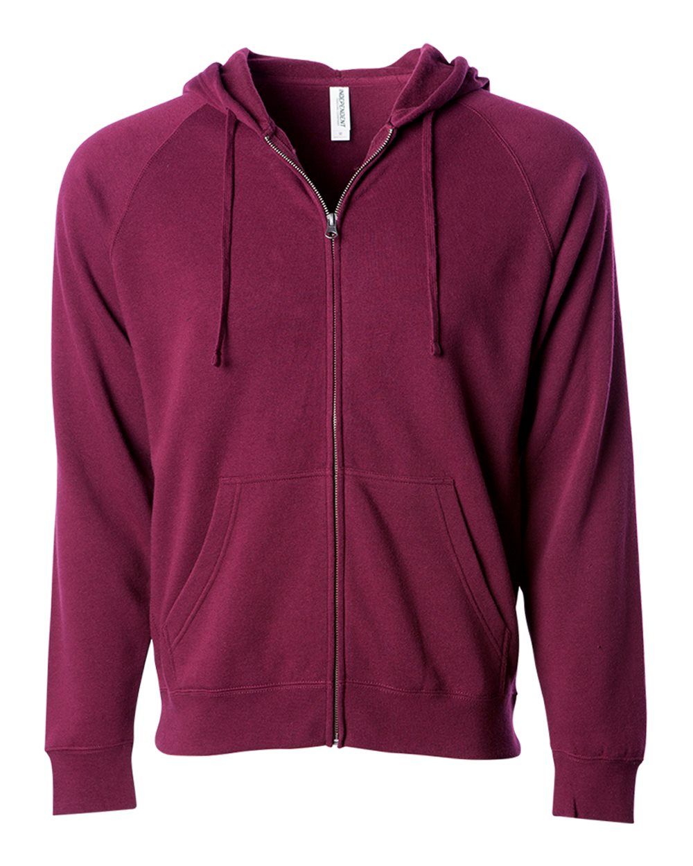 Independent Trading Co Unisex Special Blend Zip Hooded Sweatshirt in Maroon