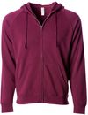 An image of a Custom Independent Trading Co Unisex Special Blend Zip Hooded Sweatshirt in Maroon!