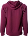 An image of a Custom Independent Trading Co Unisex Special Blend Zip Hooded Sweatshirt in Maroon!
