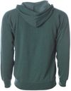 An image of a Custom Independent Trading Co Unisex Special Blend Zip Hooded Sweatshirt in Moss Heather!