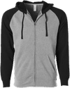 An image of a Custom Independent Trading Co Unisex Special Blend Zip Hooded Sweatshirt in Nickel/Black!
