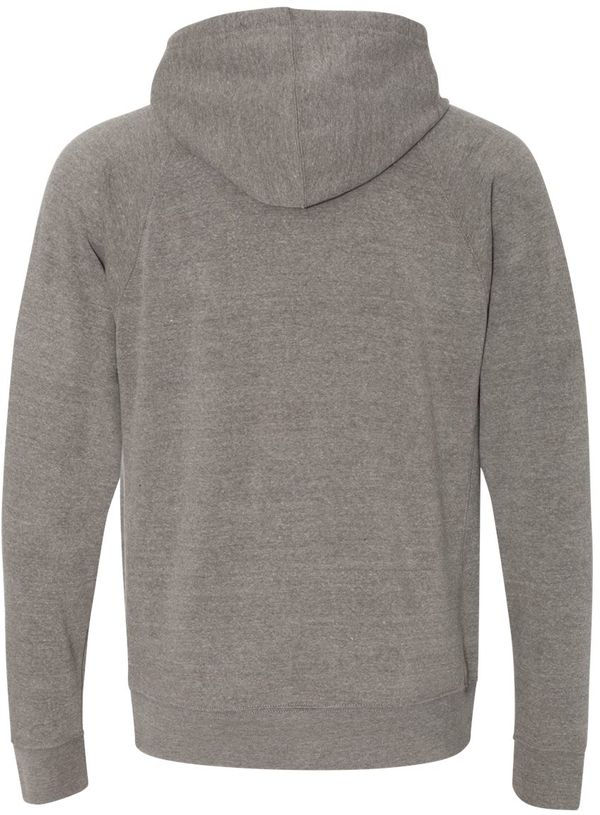 An image of a Custom Independent Trading Co Unisex Special Blend Zip Hooded Sweatshirt in Nickel Gunmetal Heather!