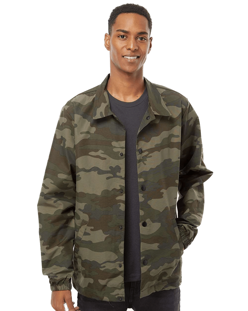 Independent Trading Co Water Resistant Windbreaker Coachs Jacket