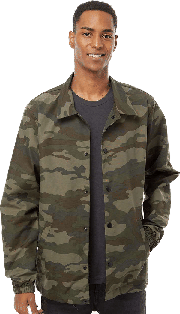 An image of a Custom Independent Trading Co Water Resistant Windbreaker Coachs Jacket!