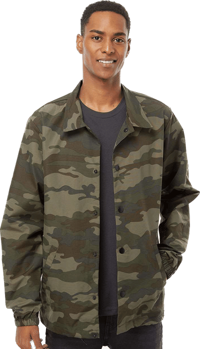 An image of a Custom Independent Trading Co Water Resistant Windbreaker Coachs Jacket!